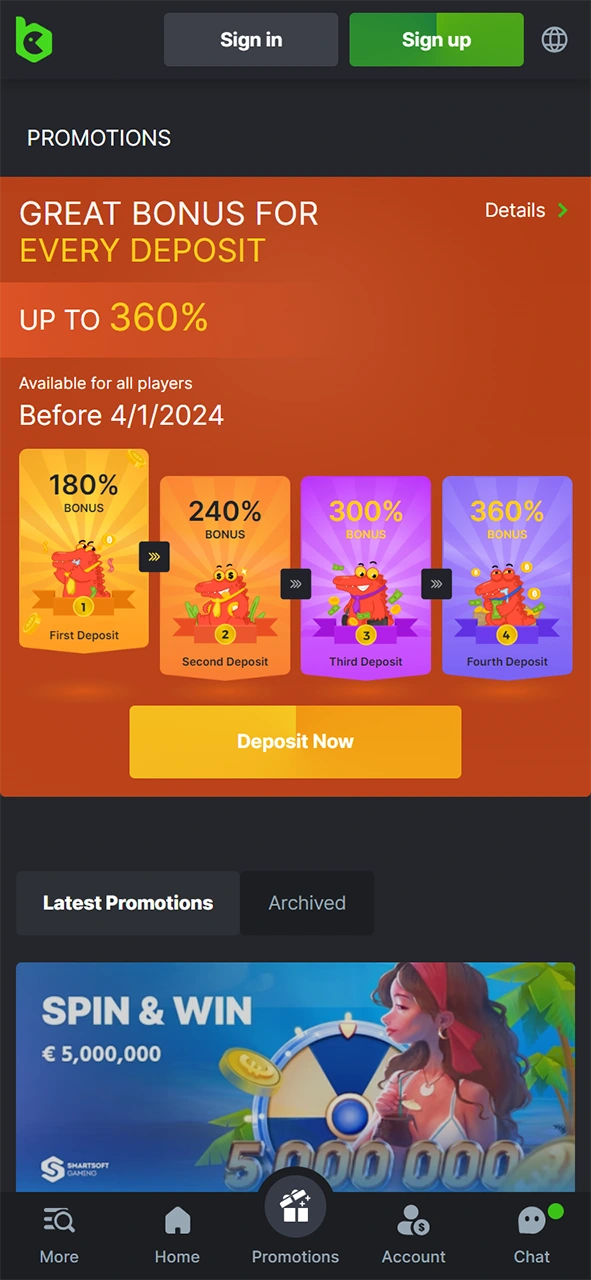 Demonstrating you the bonuses of the mobile app at BC Game crypto casino in India: download BC Game APK on your Android device to access exclusive bonuses and promotions.