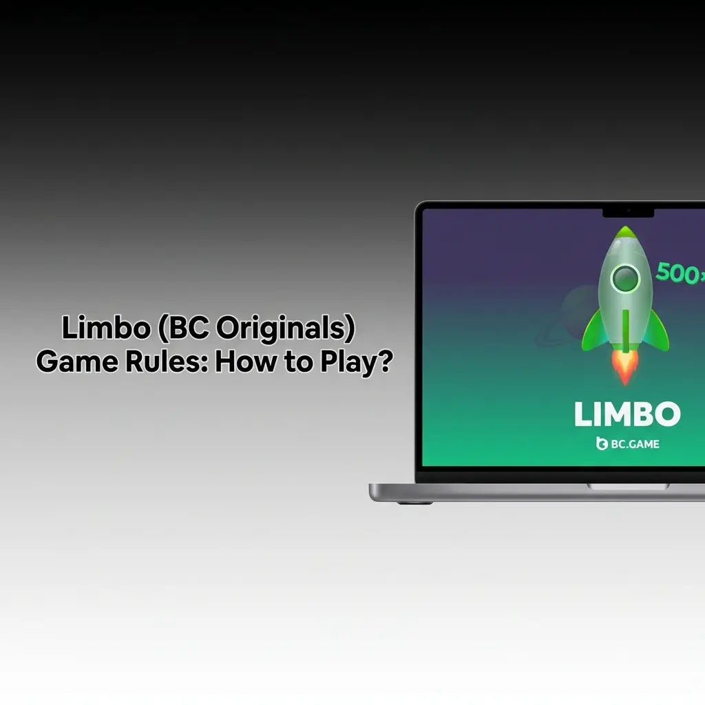Limbo BC Originals game rules showing multiplier targets, stakes, payouts, manual and auto bet options